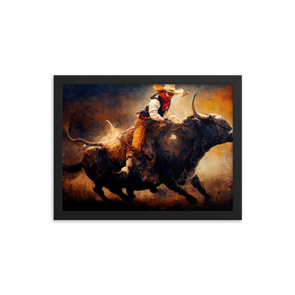 Blazing Bull ~Framed Poster