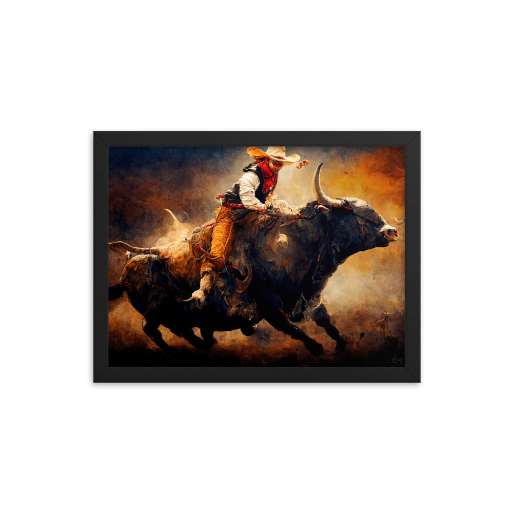 Blazing Bull ~Framed Poster