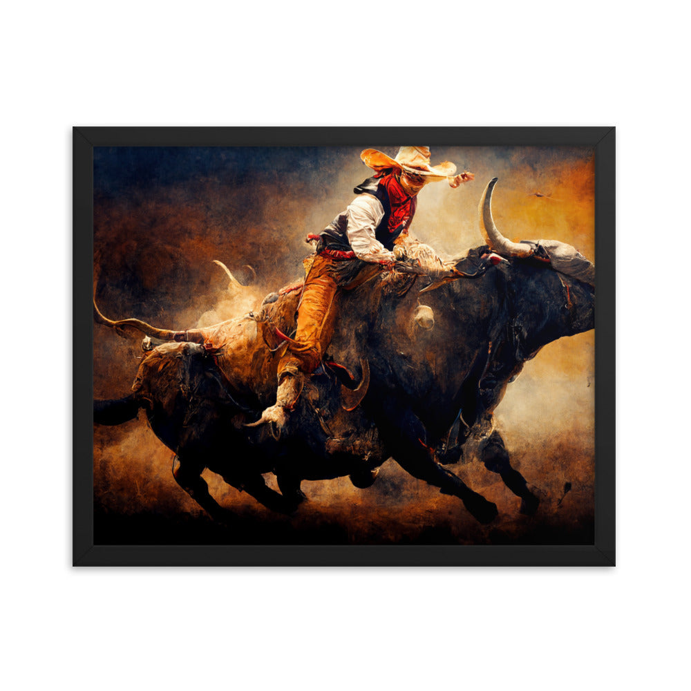 Blazing Bull ~Framed Poster