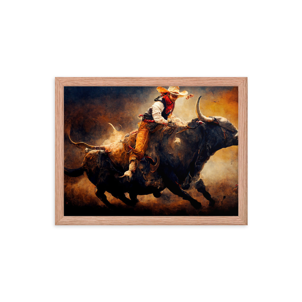 Blazing Bull ~Framed Poster