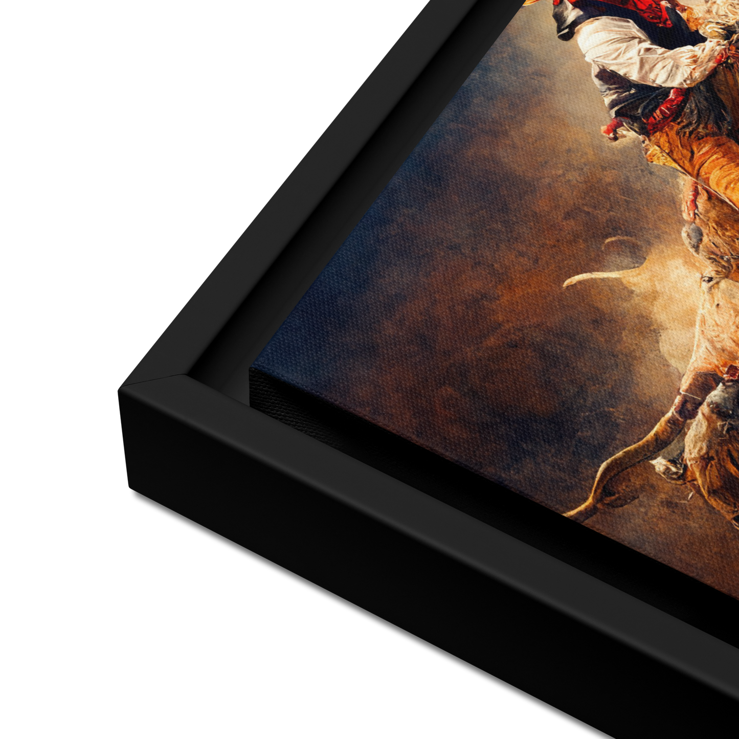 Blazing Bull ~Framed Canvas