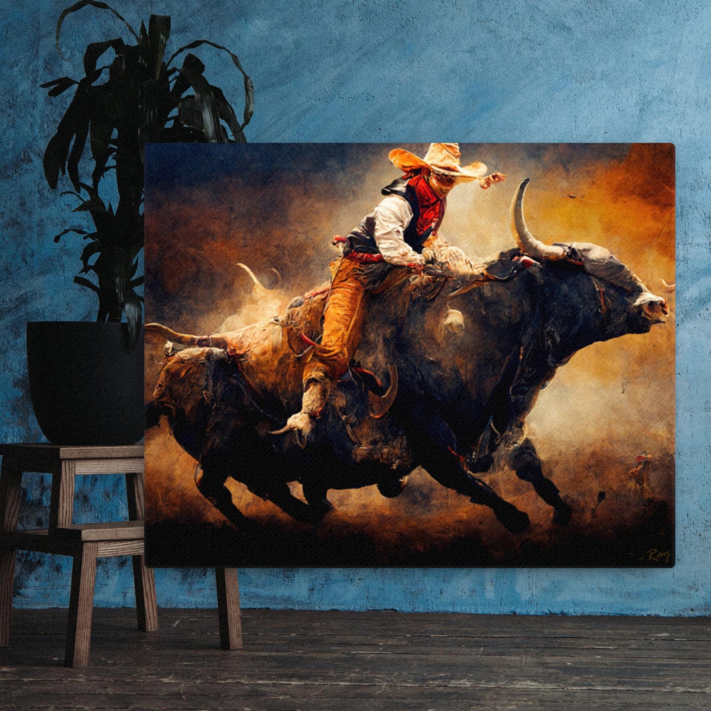 Blazing Bull ~Thin Canvas